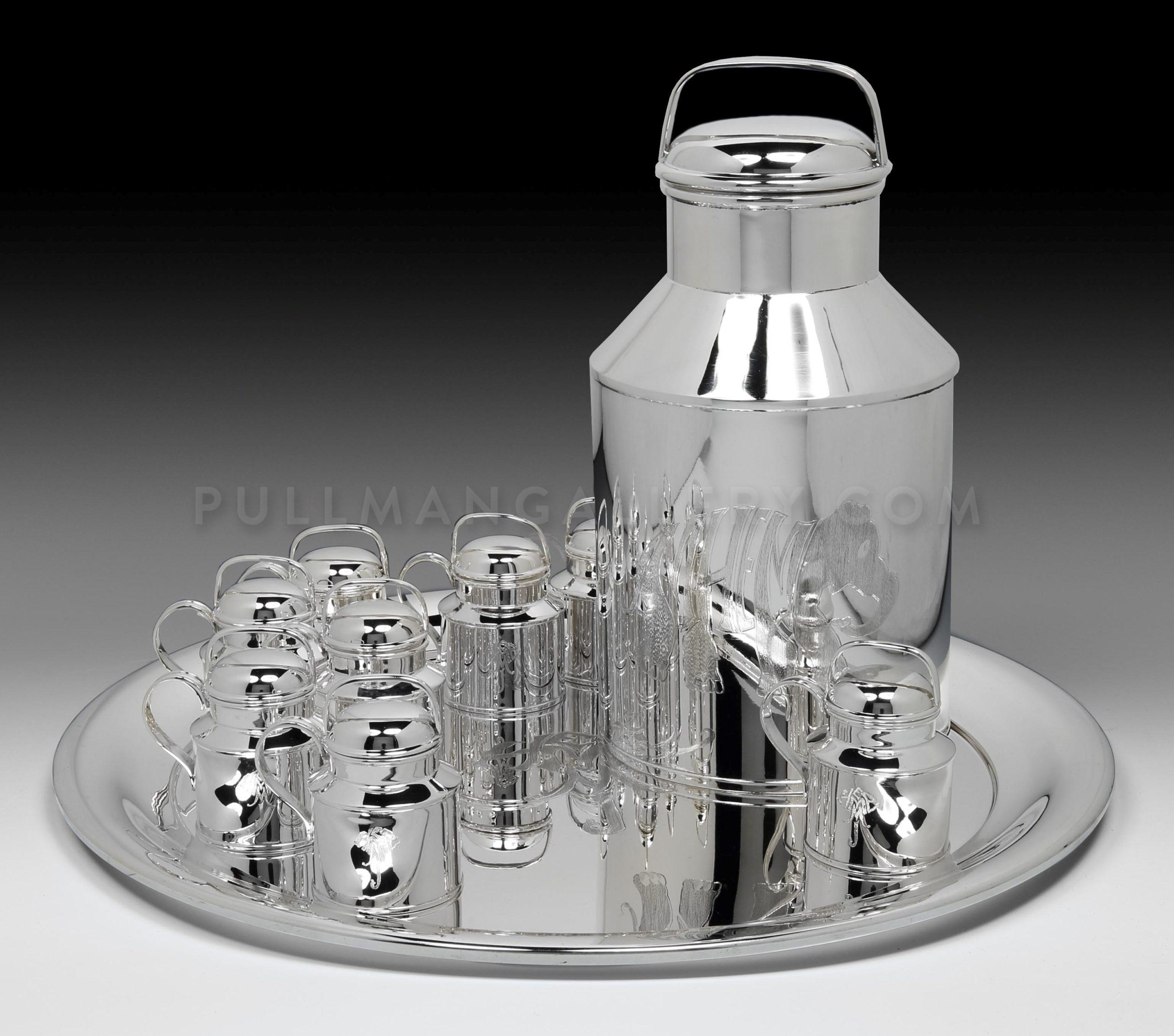 https://pullmangallery.com/app/uploads/2022/02/6901-Tuttle-Silversmiths-Elephant-Cocktail-Set-with-tray-cropped-scaled.jpg?v=1647342829